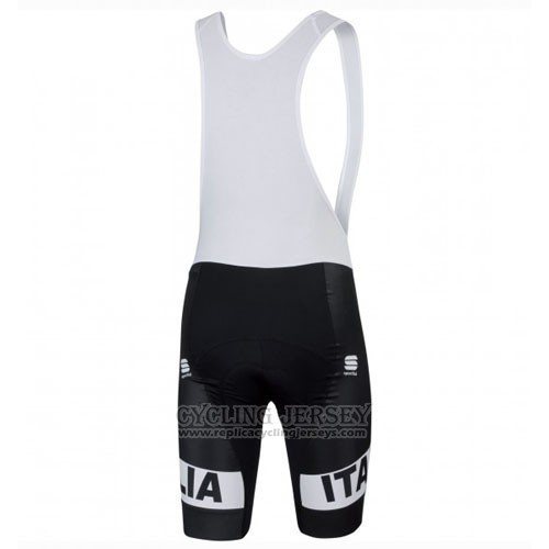 2016 Cycling Jersey Italy Black Short Sleeve and Bib Short